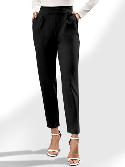 RAROVE-European and American women's clothing, minimalist style, casual fashion High Waist Straight Pants with Pockets