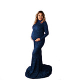 Baby Shower Lace Maternity Dresses For Photo Shoot Long Fancy Pregnancy Dress Elegence Pregnant Women Maxi Gown Photography Prop