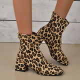 Rarove- Leopard Print Casual Patchwork Printing Pointed Comfortable Out Door Shoes (Heel Height 1.37in)