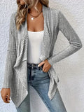 RAROVE-European and American women's clothing, minimalist style, casual fashion Open Front Long Sleeve Cardigan