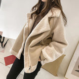 RAROVE-Lambswool Suede Patch Loose Jacket