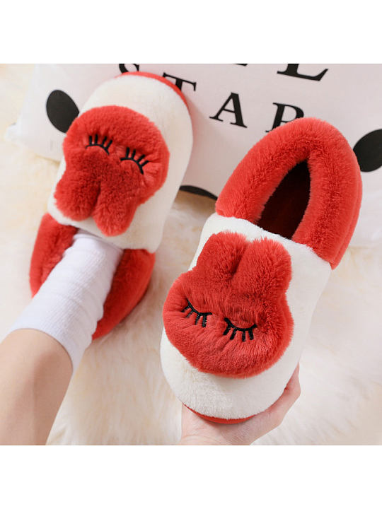 Rarove- Home Bag With Cute Non-slip Warm And Thick Indoor Cotton Slippers