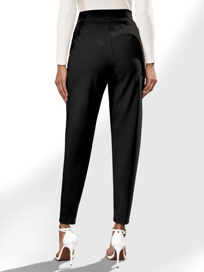 RAROVE-European and American women's clothing, minimalist style, casual fashion High Waist Straight Pants with Pockets