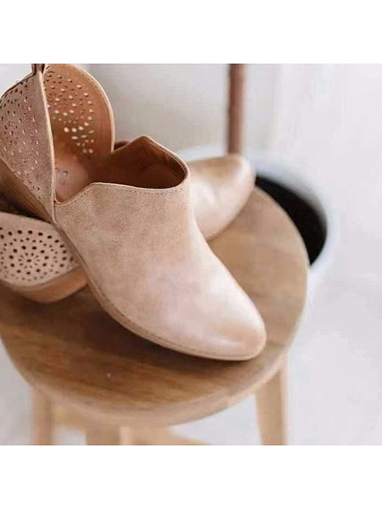 Rarove- Women's Retro Comfortable Hollow-out Ankle Boots