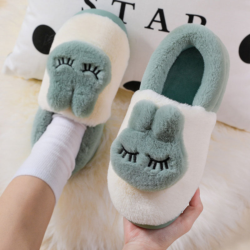 Rarove- Home Bag With Cute Non-slip Warm And Thick Indoor Cotton Slippers