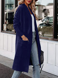RAROVE-European and American women's clothing, minimalist style, casual fashion Open Front Dropped Shoulder Outerwear