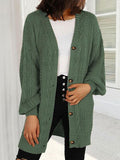 Rarove-Women's Cardigans Loose Solid Button Knit Cardigan