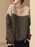 Rarove-Casual Loose High-Neck Sweater Tops