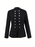 Rarove-Stylish Casual Long Sleeve Buttoned Open Front Blazer