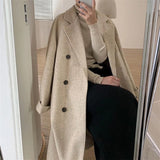 RAROVE-Button Front Wool Blend Long Coat