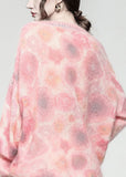 Rarove-Cozy Pink Oversized Tie Dye Knit Loose Sweater Spring