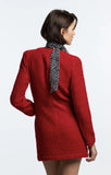 Rarove Women Fashion Two Pocket Red Blazer Coat Loose Jacket Vintage Long Sleeve Female Outerwear Chic Winter Tops
