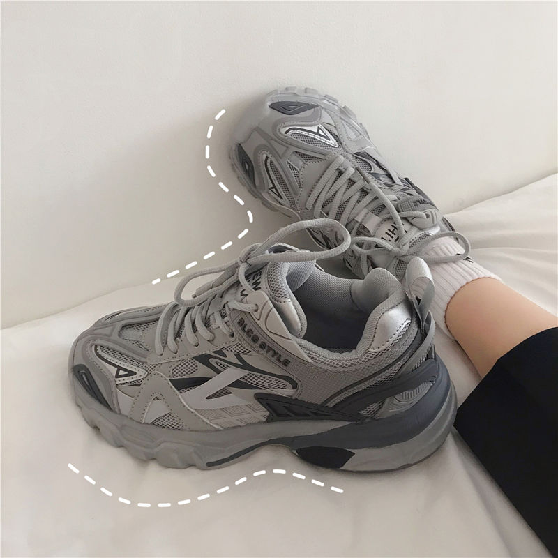 Rarove Back to school Brand Design Chunky Sneakers Women Breathable Sport Shoes Plus Size Ladies Trainers Black Casual Shoes Women's Sneakers