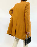 Rarove Women's 2023 Autumn And Winter New Fashion All-Match Slim Coat Retro Double-Breasted Mid-Length  Coat