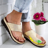 Rarove Women Sandals Casual Flip-Flops Summer Shoes Woman Wedges Sandals Platform Heels Sandalias Mujer Big Toe Foot Correction Sandals