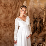 Rarove Sexy Lace Maternity Dresses For Baby Showers Photo Shoot Long Fancy Pregnancy Maxi Gown Elegence Pregnant Women Photography Prop