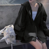Rarove Oversized Zip Up Hoodie Women Plain Korean Fashion Simple Sweatshirt Pockets Big Size 5Xl Poleron Baggy Solid Hoodie Drawstring