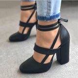 Rarove Women Pumps Plus Size 35-43 Women Heels Chaussures Femme Gladiator Summer High Heels For Party Wedding Shoes Women Thick Heels