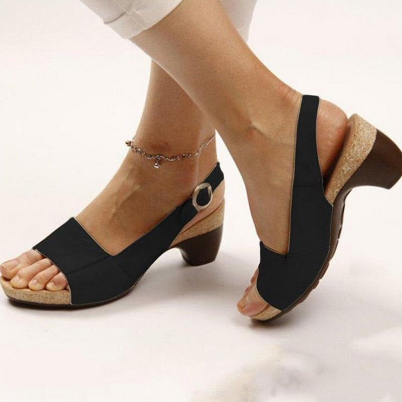 Rarove Women Sandals 2023 Women Heels Shoes For Gladiator Sandals Women High Heels Summer Shoes Women Lace Up Toe Chaussures Femme