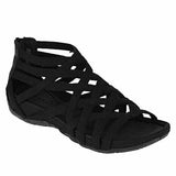 Rarove  Summer New Women Sandals Roman Peep Toe Cross Straps Female Wedges Sandals Comfort Zipper Solid Color Outdoor Lady Casual Shoes