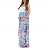 Rarove 2022 New Arrivalstylish Floral Printed Sleeveless Maternity Maxi Dress