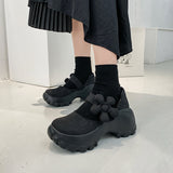 Chunky Platform Y2K Lolita Heels Shoes Women 2022 Blue Flower Mary Janes High Heels Women Pumps Ladies Goth Shoes