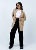 Rarove Fashion Women Blazers Casual Streetwear Vintage Long Sleeve Single Breasted Elegant Pocket Coat Loose Suit Jacket Outerwear