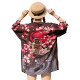 Rarove Womens tops and blouses harajuku kawaii shirt Japanese streetwear outfit kimono cardigan female yukata blouse women  AA001