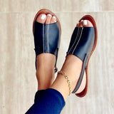 Rarove Women's Sandals Summer Female Slippers Flat Woman Peep-toe Comfort Slip-on Casual Shoes Mujer Slingback