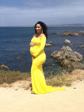Rarove Long Sleeve Maxi Maternity Dress For Photography Props Elegant Pregnancy Clothes Pregnancy Dress Pregnant Photo Shoot Clothing