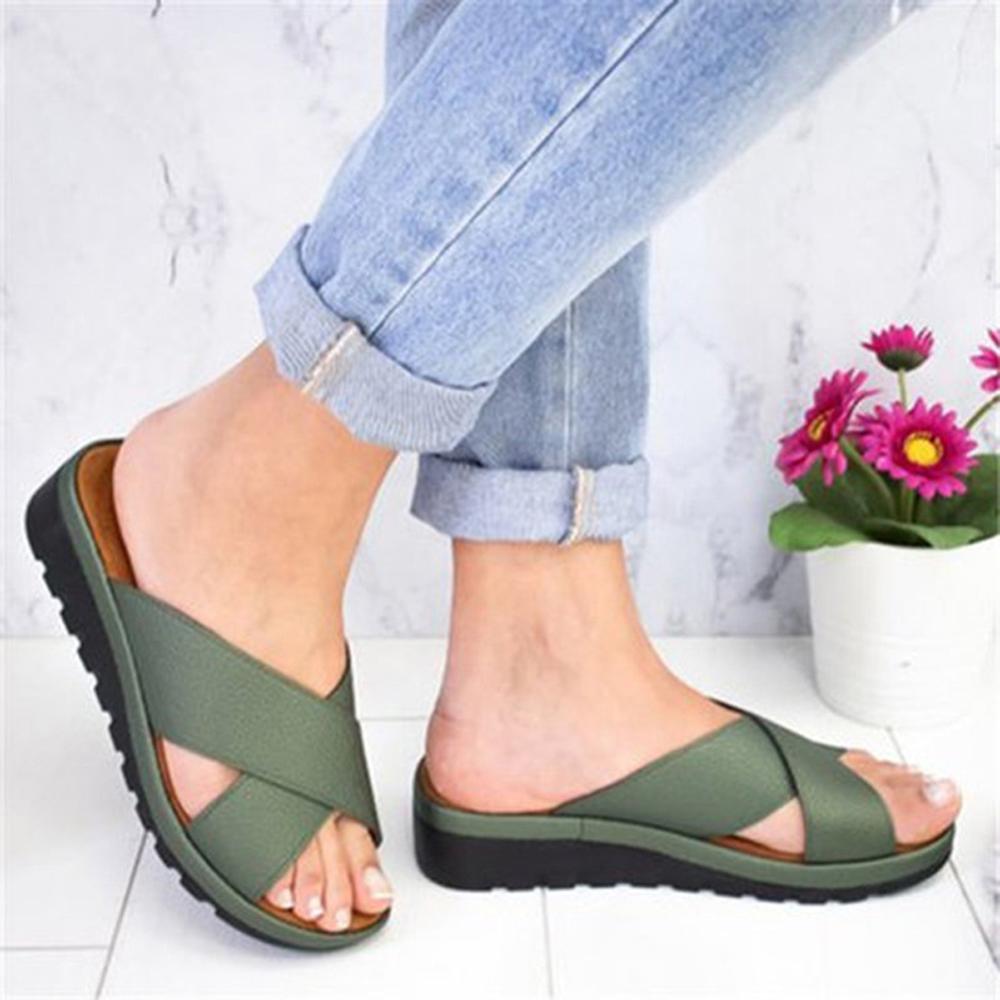 Rarove Women Summer Slippers Casual Ladies Sandals Platform Non-slip Female Shoes Soft Wedge Outdoor Women Slippers Shoes