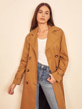 Rarove New Autumn Women's Clothing Retro Casual Loose Double-Breasted Fashion Overknee Trench Coat
