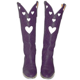 RAROVE Halloween Female Western Boots Pointed Toe Slip-On Heart-Shaped  New Fashion Women Knee High Boots Big Size 43