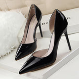 Rarove Graduation Prom BIGTREE Shoes Patent Leather Heels Fashion Woman Pumps Stiletto Women Shoes Sexy Party Shoes Women High Heels 12 Colour
