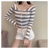RAROVE Retro Y2K Button Sweaters Women Clothing A-Line Jumpers Sweet Cute Striped Pullovers Autumn Winter Clothes Women Knitwear Tops
