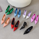 2022 Luxury Women 5cm High Heels Pumps Scarpins Office Ladies Designer White Green Black Heels Prom Stiletto Dress Party Shoes