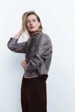 Rarove Spring Autumn New Elegant Solid Jacket Bow Tie Women Long Sleeve Jacket PU Fashion Lady Office Coat Tops