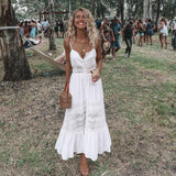 Rarove 2023 Fashion Boho Long Maxi Dress Women Summer Ladies Sleeveless White Beach Dress Evening Party Casual Dresses Vestidos