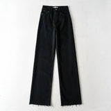 Rarove Casual Fashion Straight Leg Women's Jeans Denim Bottom Harajuku Boyfriend Long High Waist Baggy Jeans Fall Pants