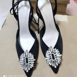 Graduation Gifts African Shoes High Heels Stiletto 2021 Navy Blue Pumps Sandals Ladies Pointed Wedge Lace-Up Shallow Mouth Roman Crystal Straps F