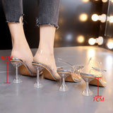 Rarove Graduation Gifts Luxury Women Pumps Transparent High Heels Sexy Pointed Toe Slip-on Wedding Party Brand Fashion Shoes for Lady Thin Heels