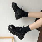 Rarove Japanese School Uniform Shoes Jk Student Shoes Girls Women Kawaii Lolita Soft Girl Round Toe Lolita Platform Mary Jane Shoes