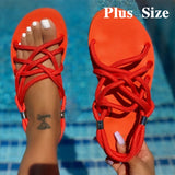 Rarove New Woman Bandage Sandals Fashion Flip Flops Sandal Ladies Summer Sandlias Women Beach Shoes Sandaleas De Mujer Plus Size