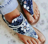 Rarove Women Summer Sandals Flowers Print Zipper Sandals Flat Open Toe Outdoor Breathable Beach Shoes Ladies Ankle Strap Sandalias