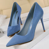 Graduation Gifts Shoes 2024 New Women Pumps Suede High Heels Shoes Fashion Office Shoes Stiletto Party Shoes Female Comfort Women Heels