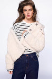 Rarove New Women's Coat Solid Short Section Listing Lady Long Sleeve Warm Suede Jacket Winter Female Coats Outerwear