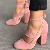 Women Pumps Plus Size 35-43 Women Heels Chaussures Femme Gladiator Summer High Heels For Party Wedding Shoes Women Thick Heels