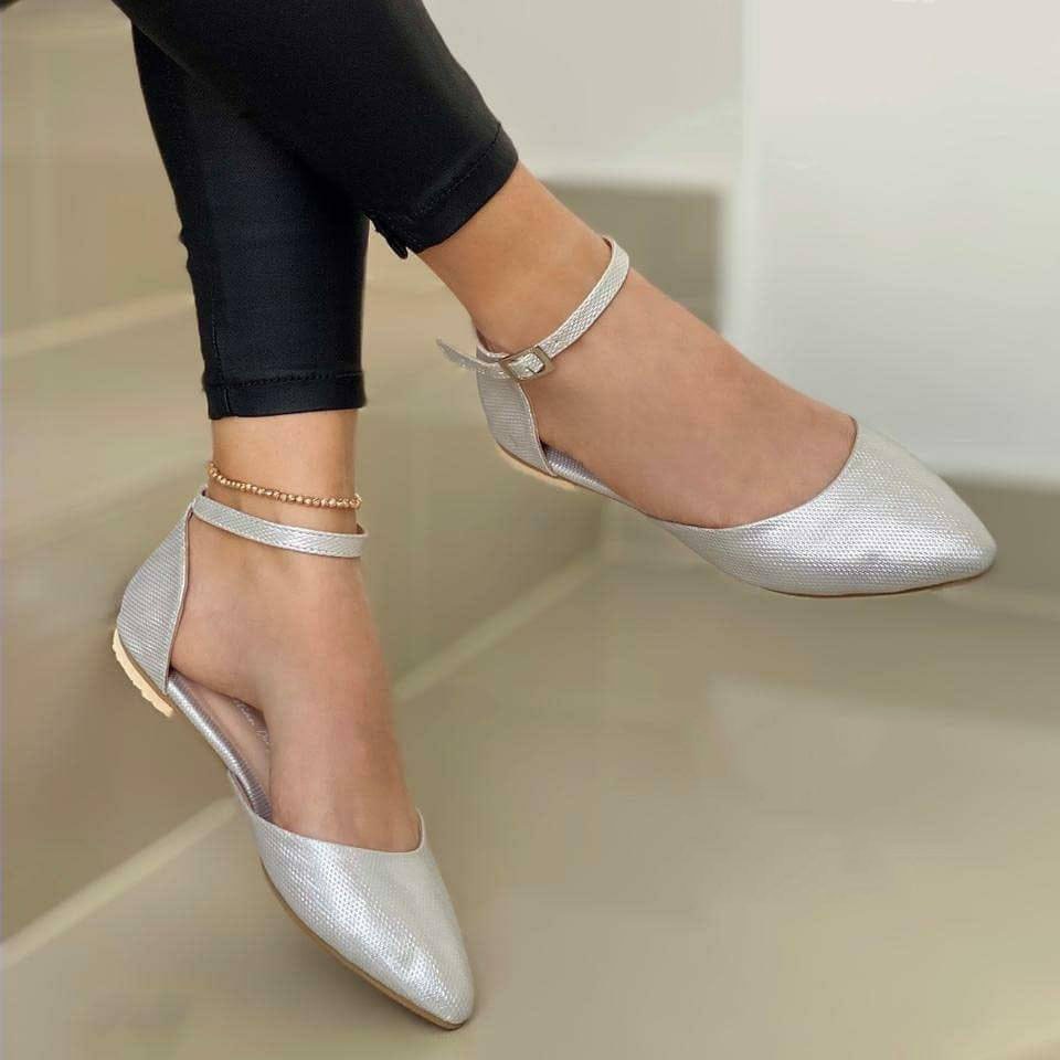 Rarove Summer Women Flat Shoes New Fashion Ankle Buckle Strap Basic Shoes Female Casual Pointed Toe Office Women Shoes Plus Size