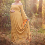 New Shoulderless Maternity Dresses Long Women Pregnancy Photography Prop Maxi Maternity Gown Dress For Pregnant Photo Shoot 2022