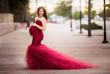 Sexy Shoulderless Maternity Photography Props Dresses Lace Mesh Pregnancy Dress Photo Shoot Maxi Gown Clothes For Pregnant Women